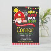 Invitation à l'anniversaire de la ferme, Invitatio (Debout devant)