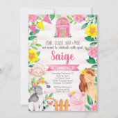 Invitation à l'anniversaire de la ferme Invitation (Devant)