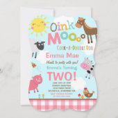 Invitation à l'anniversaire de la ferme Old MacDon (Devant)