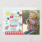 Invitation à l'anniversaire de la ferme Old MacDon (Devant)