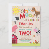 Invitation à l'anniversaire de la ferme Old MacDon (Devant)