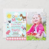 Invitation à l'anniversaire de la ferme Old MacDon (Devant)