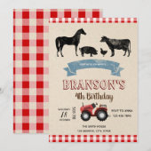 Invitation à l'anniversaire de la fête agricole (Devant / Derrière)