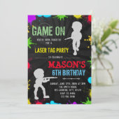 Invitation à l'anniversaire de la fête de la peint (Debout devant)