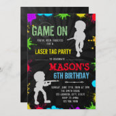 Invitation à l'anniversaire de la fête de la peint (Devant / Derrière)