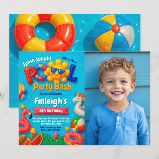 Invitation à l'anniversaire de la fête de la pisci (Devant / Derrière)