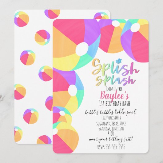 Invitation à l'anniversaire de la fête de la pisci (Devant / Derrière)