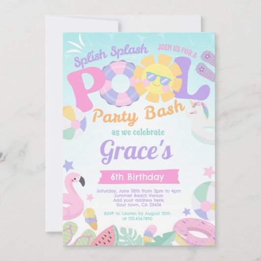 Invitation à l'anniversaire de la fête de la pisci (Devant)