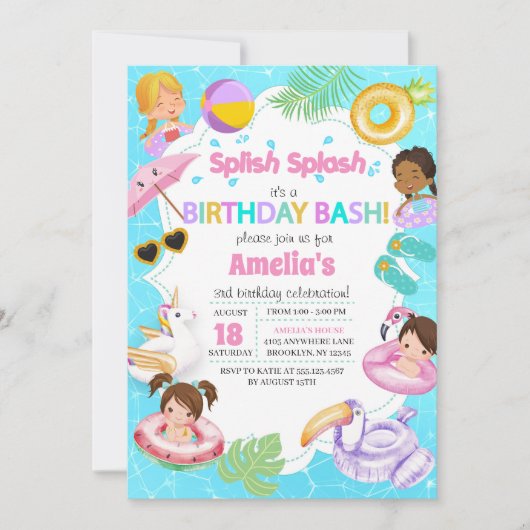 Invitation à l'anniversaire de la fête de la pisci (Devant)