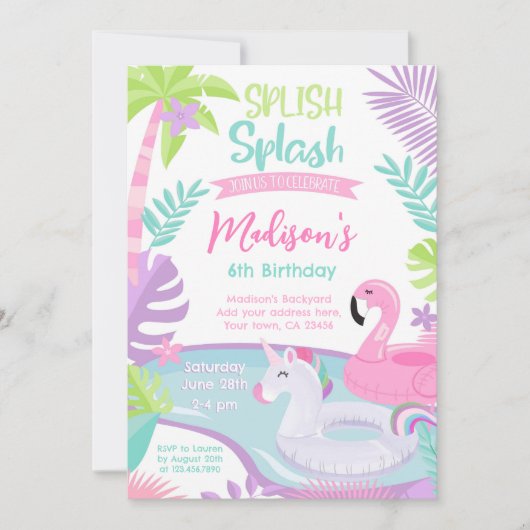 Invitation à l'anniversaire de la fête de la pisci (Devant)