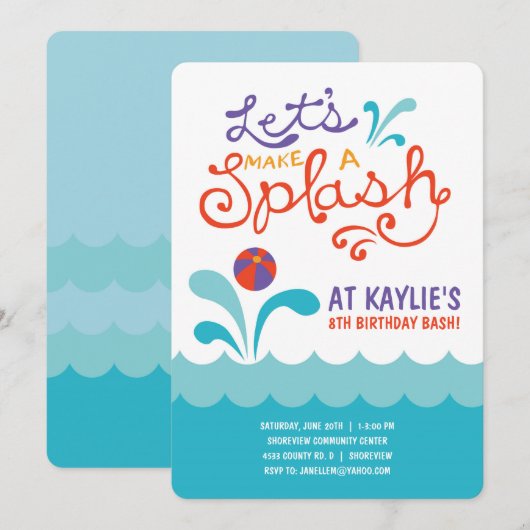 Invitation à l'anniversaire de la fête de la pisci (Devant / Derrière)