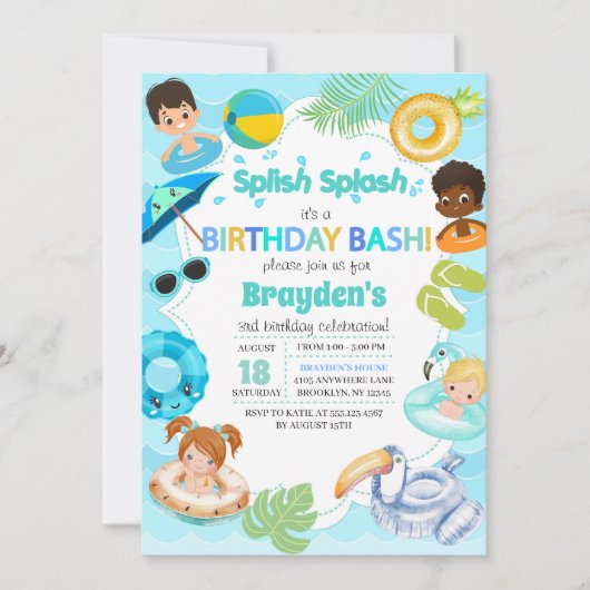 Invitation à l'anniversaire de la fête de la pisci (Devant)