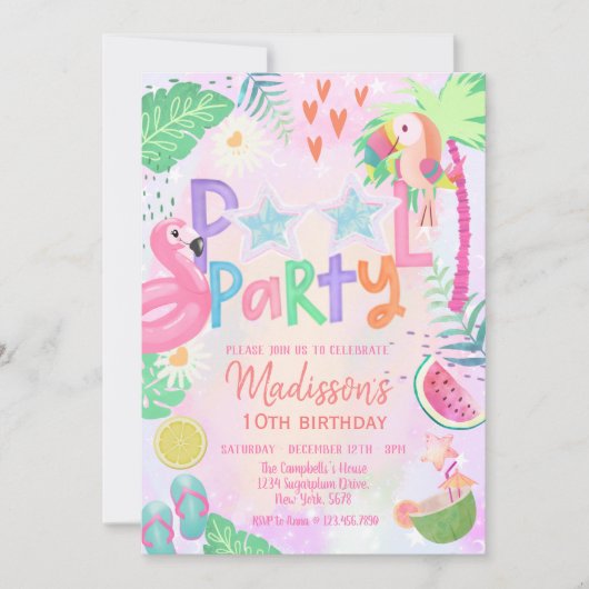 Invitation à l'anniversaire de la fête de la pisci (Devant)