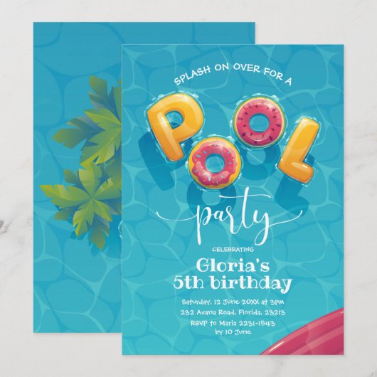 Invitation à l'anniversaire de la fête de la pisci (Devant / Derrière)