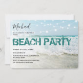 Invitation à l'anniversaire de la fête de la plage (Devant)