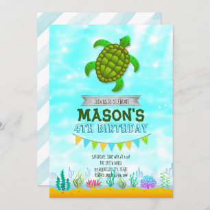 Invitation à l'anniversaire de la fête de la Tortu