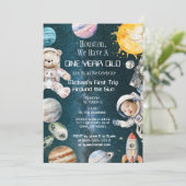 Invitation à l'anniversaire de la fête de l'espace (Debout devant)