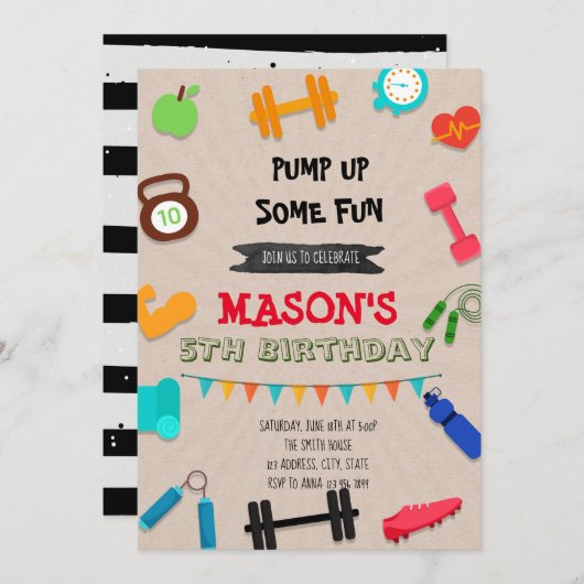 Invitation à l'anniversaire de la fête de remise e (Devant / Derrière)