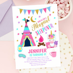 Invitation à l'anniversaire de la fête de Sleepove
