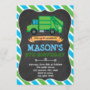 Invitation à l'anniversaire de la fête des camions