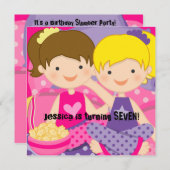 Invitation à l'anniversaire de la fête des filles  (Devant / Derrière)