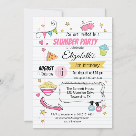 Invitation à l'anniversaire de la fête du bois d'o (Devant)