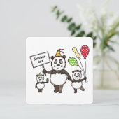 Invitation à l'anniversaire de la fête du Panda (Debout devant)
