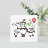 Invitation à l'anniversaire de la fête du Panda (Debout devant)