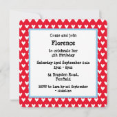 Invitation à l'anniversaire de la fête du Panda (Dos)