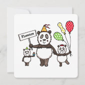 Invitation à l'anniversaire de la fête du Panda (Devant)