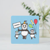 Invitation à l'anniversaire de la fête du Panda (Debout devant)