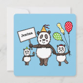 Invitation à l'anniversaire de la fête du Panda (Devant)