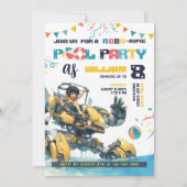 Invitation à l'anniversaire de la fête du pool de  (Devant)