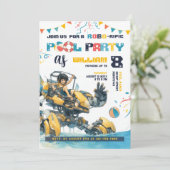 Invitation à l'anniversaire de la fête du pool de  (Debout devant)