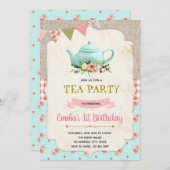 invitation à l'anniversaire de la fête du thé vint (Devant / Derrière)