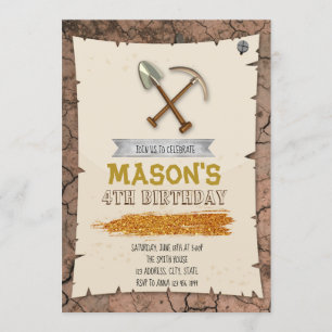 Invitation à l'anniversaire de la fête Gold