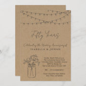 Invitation à l'anniversaire de la fête | Papier Ru (Devant / Derrière)