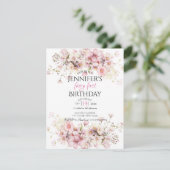 Invitation à l'anniversaire de la fête rose (Debout devant)