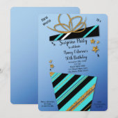 Invitation à l'anniversaire de la fête surprise (Devant / Derrière)