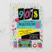 Invitation à l'anniversaire de la fête thématique  (Devant / Derrière)