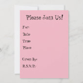 Invitation à l'anniversaire de la fête Vintage du (Dos)