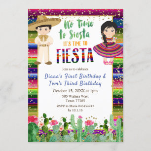 Invitation à l'anniversaire de la Fiesta de Cactus