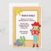 Invitation à l'anniversaire de la fille (Devant / Derrière)