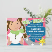 Invitation à l'anniversaire de la fille (Debout devant)