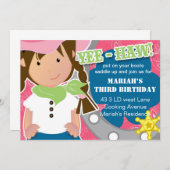 Invitation à l'anniversaire de la fille (Devant / Derrière)