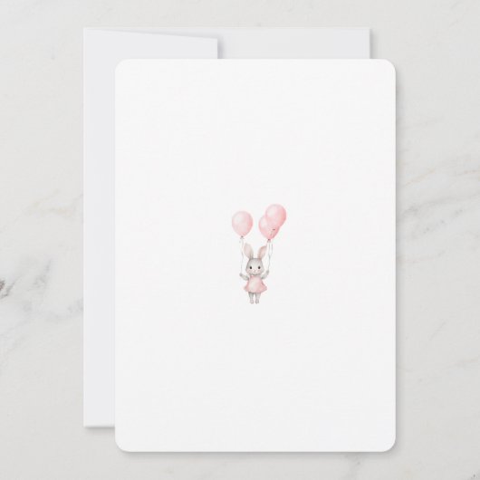 Invitation à l'anniversaire de la fille Balloon (Dos)