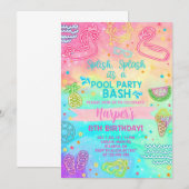 Invitation à l'anniversaire de la fille de la pisc (Devant / Derrière)