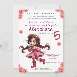 Invitation à l'anniversaire de la fille de pissenl