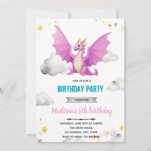 Invitation à l'anniversaire de la fille dragon