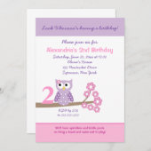 Invitation à l'anniversaire de la fille du Chouett (Devant / Derrière)